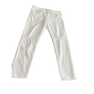 Lucky Brand distressed  Boyfriend White Jeans 8/29